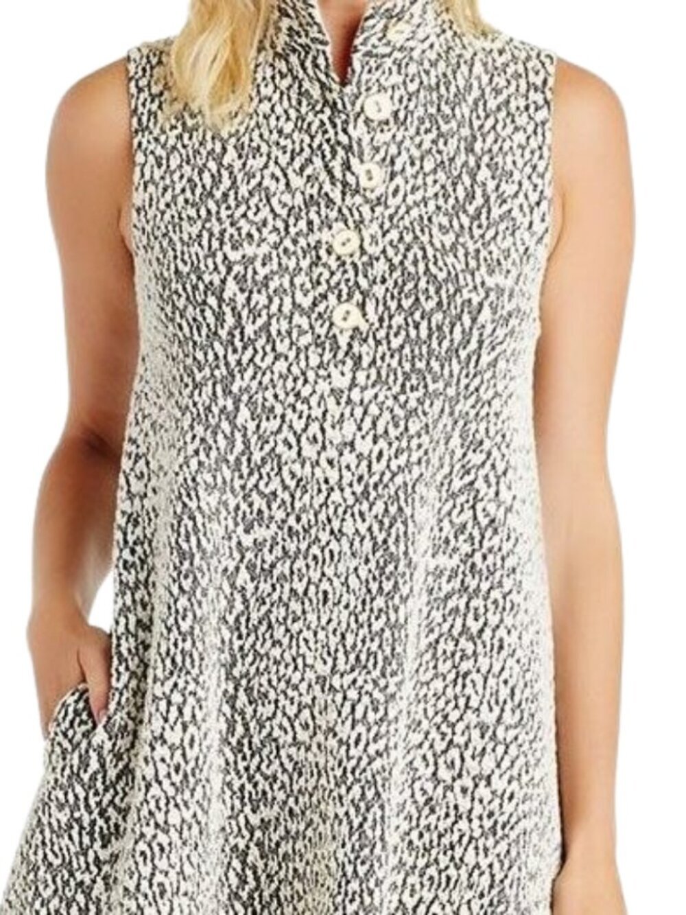 J. McLaughlin Lacey Swing Mini Dress Cheetah Jacquard Women's Large Preppy Chic